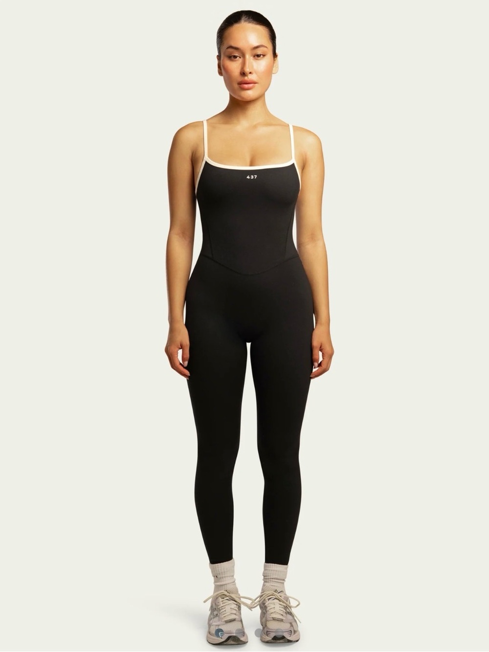 437 - The Onesie Black & Cream